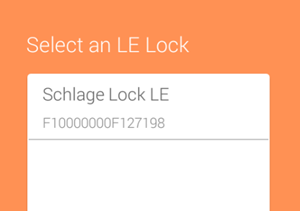 Select a Lock